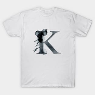 Floral Monogram K Dark Herbs And Flora T-Shirt